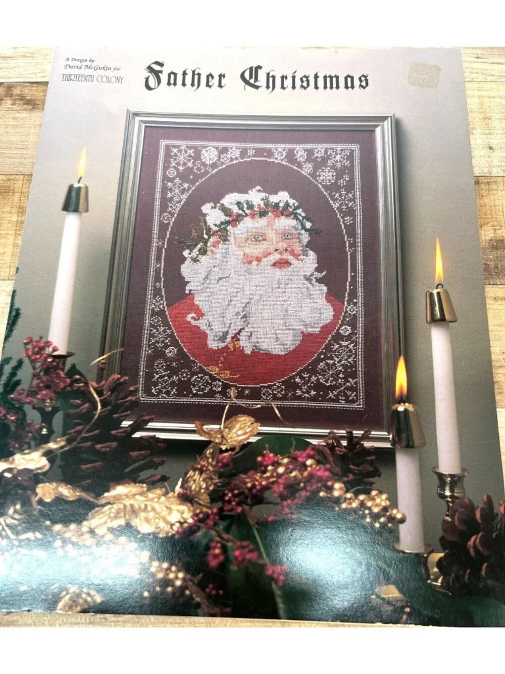 RARE Father Christmas Cross Stitch Pattern By The Twelfth Colony